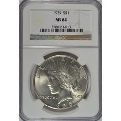 1935 PEACE DOLLAR NGC MS64