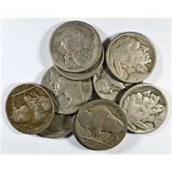 (10) 1923-S BUFFALO NICKELS CIRCULATED