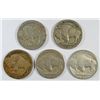 Image 2 : (5) 1917-S BUFFALO NICKELS CIRCULATED