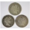 Image 1 : BARBER DIME LOT: 1907-S F-VF, 1894-O G, 1906-S VG