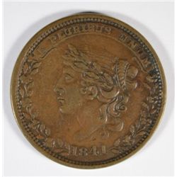 1841 HARD TIMES TOKEN XF