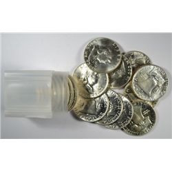 1962 D FRANKLIN HALF DOLLAR ROLLS GEM BU 20 COINS