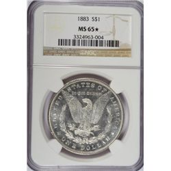 1883 MORGAN DOLLAR NGC MS-65* STAR