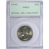 Image 1 : 1942 PROOF WASHINGTON QUARTER PCGS PR-65 RATTLER HOLDER