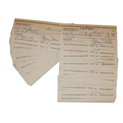 Lot of 100 Personal Checks Signed by Hollywood Film Star Mary Astor