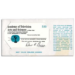 Legendary Television Entertainer Milton Berle Academy of Television Arts and Sciences 1959 Membershi