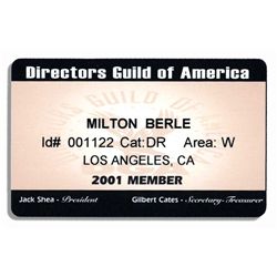 Milton Berle's 2001 Directors Guild of America Membership Card