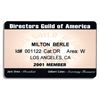 Image 1 : Milton Berle's 2001 Directors Guild of America Membership Card