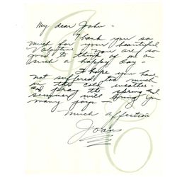 Joan Crawford Autograph Letter Signed -- ''...Thank you so much for your beautiful Valentine...''