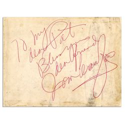 Very Large Joan Crawford Autograph Note Signed -- Measures 11'' x 8.5''