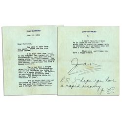 Joan Crawford Letter Signed With Autograph Postscript -- ''...I'm so happy that you saw Christina on