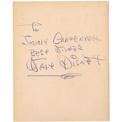 Walt Disney Signed 1942 Copy of ''Bambi'' -- With PSA/DNA COA