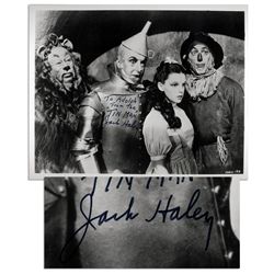 Jack Haley Signed & Inscribed 10'' x 8'' ''Wizard of Oz'' Photo