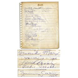 Groucho Marx & Elizabeth Taylor Burton's Signatures in a Beverly Hills Guest Book