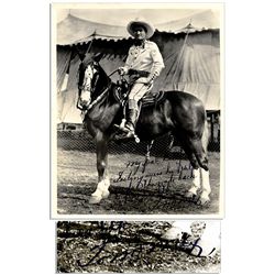 Western Movie Star Tom Mix Signed 8'' x 10'' Photo