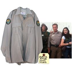 Arnold Schwarzenegger Production Used Sheriff Shirt From ''The Last Stand''