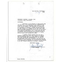 James Stewart Letter Signed Regarding ''The Glenn Miller Story'' -- ''...June Allyson...may be accor