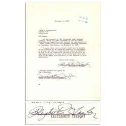 Elizabeth Taylor Contract Signed as a Minor in 1947