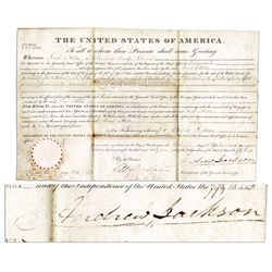Andrew Jackson Deed to Indiana Land Parcel Signed During His First Year as President in 1829