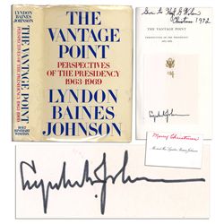 Lyndon B. Johnson First Edition Memoir ''The Vantage Point'' Signed