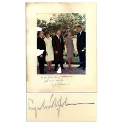 Lyndon B. Johnson Signed Photo Display
