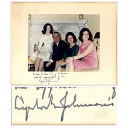 Lyndon B. Johnson Signed Photo Display