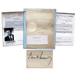 John F. Kennedy International Extradition Document Signed as President During The Last Year of His L