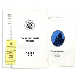 Complete Press Package for the JFK Texas Welcome Dinner -- Planned for the Night of his Assassinatio