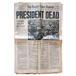 22 November 1963 Edition of ''The Dallas Times Herald'' Announcing The Assassination of John F. Kenn
