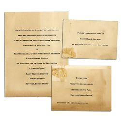 Invitation to John F. Kennedy & Jacqueline Bouvier's Wedding -- Scarce