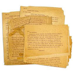 UPI Teletypes Reporting on JFK's State Funeral -- ''...Last Rights For The Assassinated President We