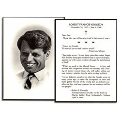 Robert F. Kennedy Memorial Card