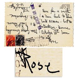 Rose Kennedy Autograph Postcard Signed from Venice -- ''Here for a week and then back to Paris...'' 