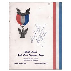 Neil Armstrong Signed Program From a 1962 Boy Scout Ceremony Where he Spoke About His Test Pilot Car