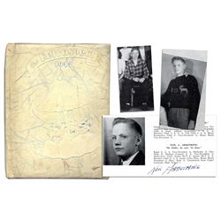 Neil Armstrong Signed 1947 Wapakoneta High School Yearbook -- With a Signed Senior Portrait & Seven 