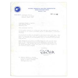 Roger Chaffee's Original Astronaut Acceptance Letter -- Signed By NASA Director Gilruth -- ''...It i