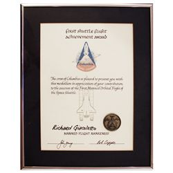 NASA 1981 Columbia Space Shuttle Commemorative Medallion -- Made of Aluminum Taken From Columbia STS