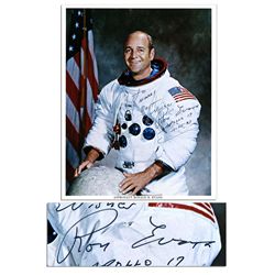 Apollo 17 Astronaut Ron Evans Signed 8'' x 10'' Photo -- Fine