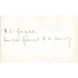 Signature of Surgeon General William C. Gorgas -- The General Who Abated Malaria & Yellow Fever