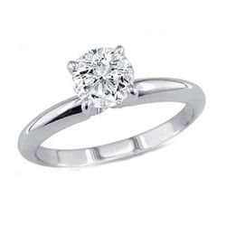 1.00 ct Round cut Diamond Solitaire Ring, G-H, VS