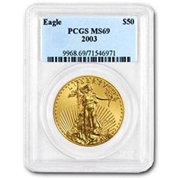 2003 1 oz Gold American Eagle MS-69 PCGS