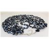 Image 2 : 890.00CTW BLUE 8 ROW MOTHER OF PEARL NECKLACE