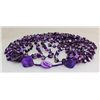 Image 2 : 922.50CTW PURPLE 8 ROW MOTHER OF PEARL NECKLACE