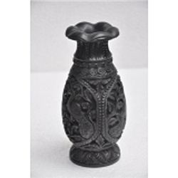 Dark Color Haldu Wood Flower Vase size 8in.X4in.