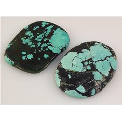Natural Turquoise 131.22ctw Loose Gemstone 2pc Big Size