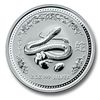 Image 1 : Australian Lunar Silver 2 oz Silver 2001 Snake