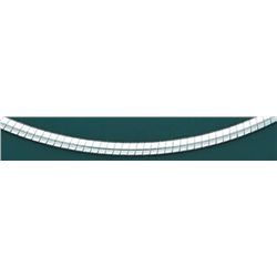 LIGHT OMEGA NECKLACE 3mm 16in. 12.2 grs 14kt W Gold