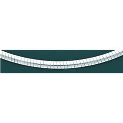 LIGHT OMEGA NECKLACE 4mm 18in. 17.6 grs 14kt W Gold