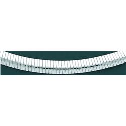 LIGHT OMEGA NECKLACE 8mm 16in. 33.1 grs 14kt W Gold