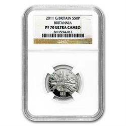 2011 1/4 oz Silver Britannia PF-70 UCAM NGC